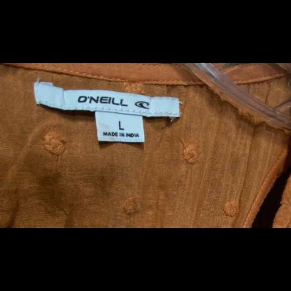 O'neill Orange Button Down Tank Top - Picture 2 of 3